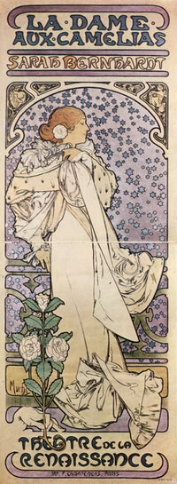 La Dame aux Camelias 1896 Poster Print by Alphons Mucha