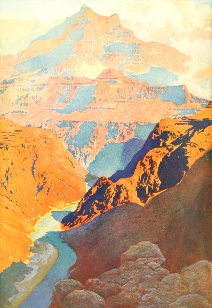Romantic America 1913 The Grand Canyon Poster Print showcasing stunning landscapes.