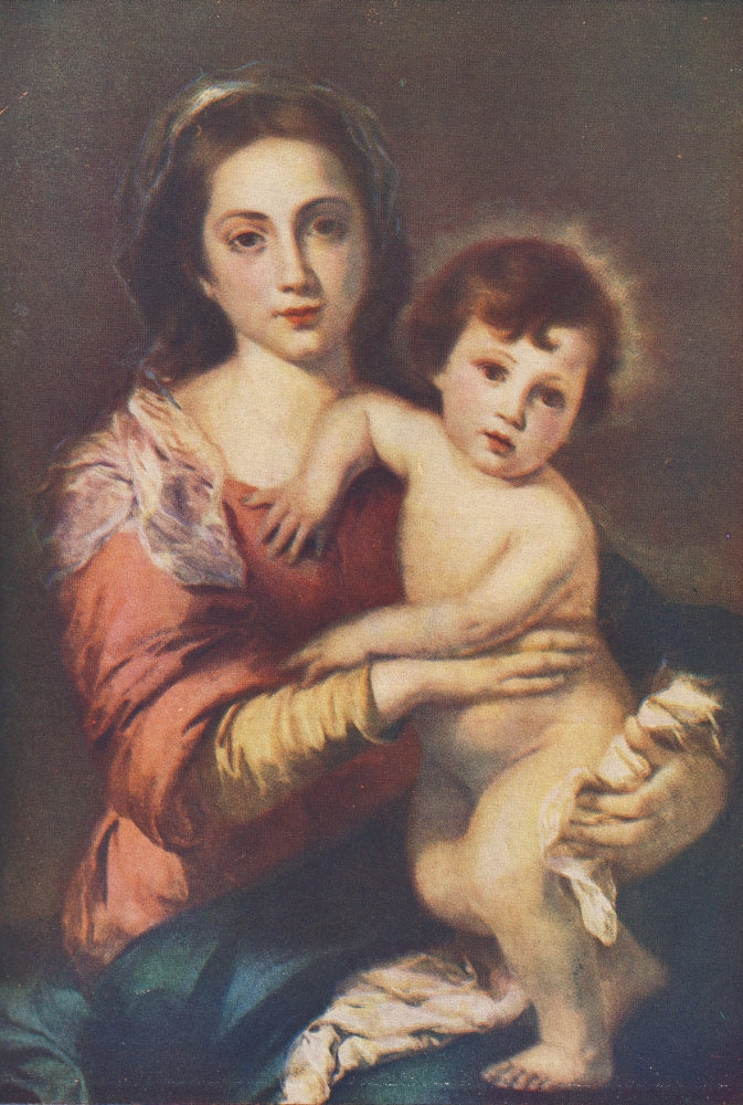 Virgin & Child poster print by Bartolomé Murillo from the 1930s.