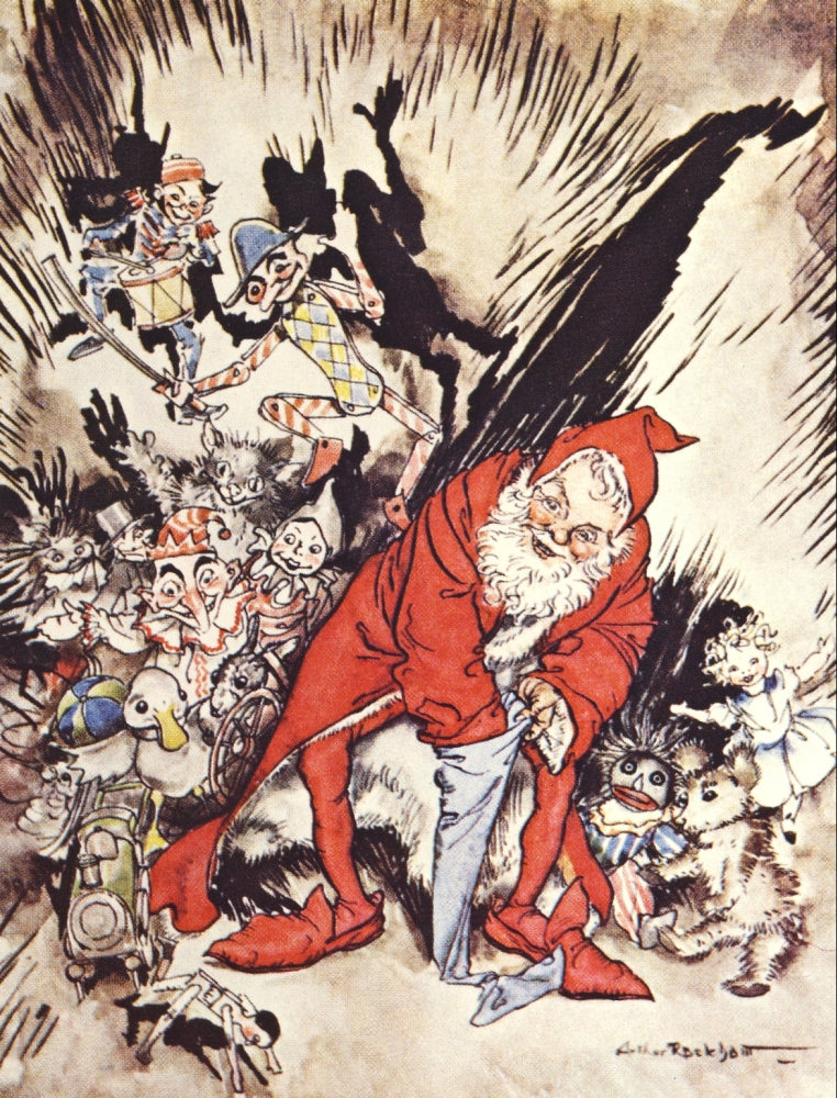 Night Before Christmas 1931 Santa Poster Print by A. Rackham