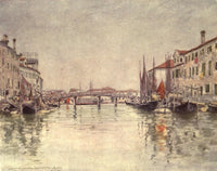 Venice 1912 Canal in Giudecca Island Poster Print by Mortimer Menpes