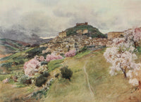 Sicily 1911 Girgenti from the West Poster Print by Alberto Pisa