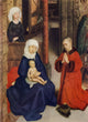 Adoration of the Magi Poster Print by Rogier van der Weyden featuring vibrant colors and intricate details.