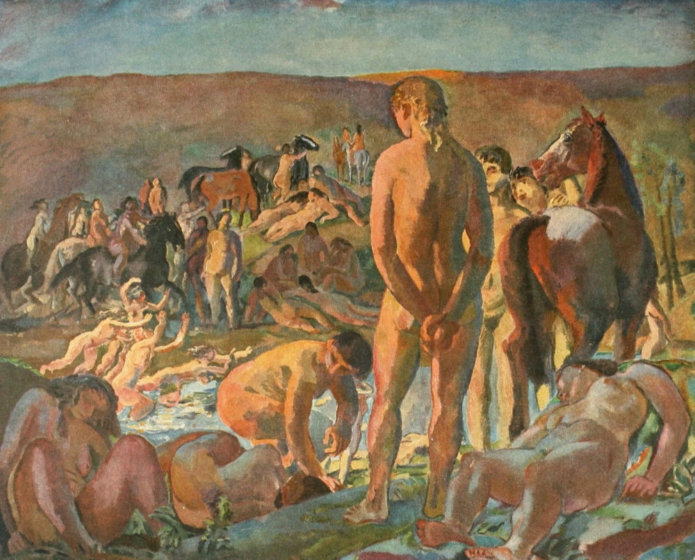 Amazons Deutsche Kunst und Dekoration 38 Poster Print by Albert Weisgerber, showcasing early 20th-century German art.