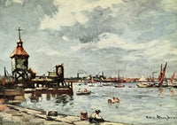 The River of London 1912 Art Print by John Muirhead