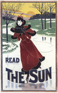 The Sun 1895 Poster Print by Louis Rhead featuring vibrant colors and intricate design.