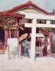 Japan 1901 A Sunny Temple Poster Print by Mortimer Menpes
