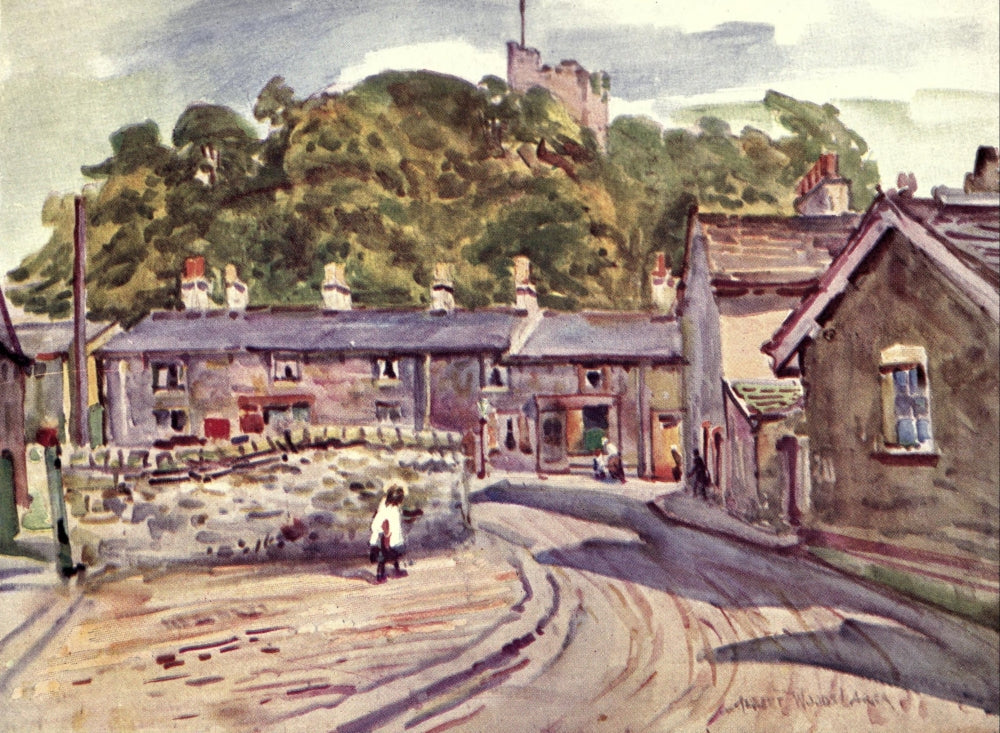 Lancashire 1921 Clitheroe & Castle Poster Print by Albert Woods