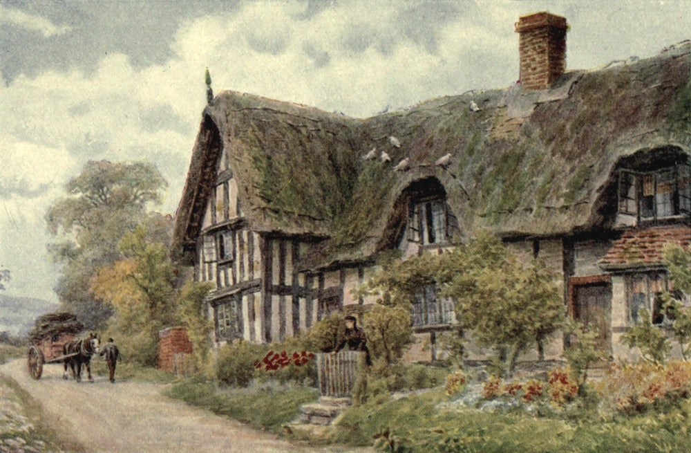 Old Country Homestead Under Bredon Hills Poster Print by Alfred Quinton
