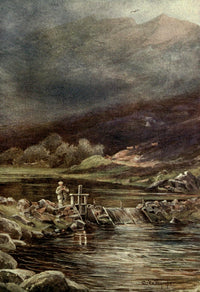 Fishermen's Weather 1906 Changing the Fly Poster Print by Charles Whymper