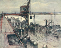 Naval Front 1920 An Incipient Minefield Poster Print by Donald Maxwell