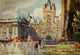 Cambridge 1907 Caius College & Senate House Poster Print by William Matthison