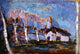 Evening Landscape fine art print by Piet Mondrian, showcasing vibrant colors and abstract forms.