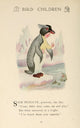 Bird Children 1912 Penguin Poster Print by M.T. Ross showing playful penguins