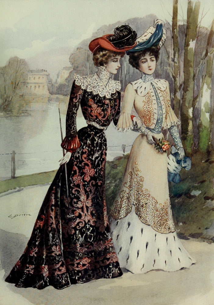 Latest Paris Fashions 1877 Robes for Monte Carlo Poster Print
