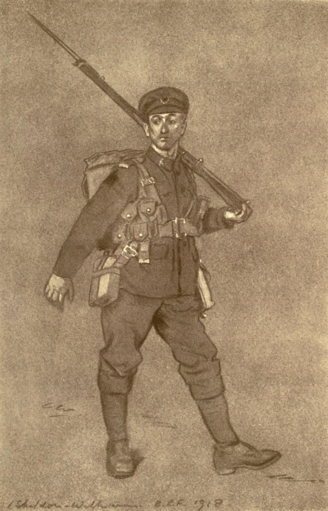 Canadian Front 1920 Eyes Right Poster Print by Inglis Sheldon-Williams showcasing historical military art.