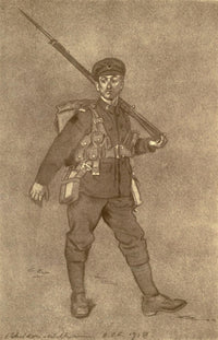 Canadian Front 1920 Eyes Right Poster Print by Inglis Sheldon-Williams showcasing historical military art.