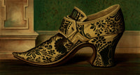 Ladies' Old-Fashioned 1885 Shoe Poster Print showcasing vintage footwear design