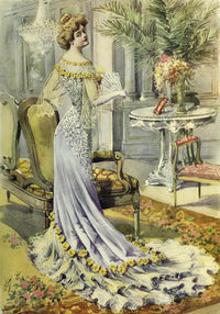 Latest Paris Fashions 1895 Toilette de Reception Poster Print showcasing vintage fashion.