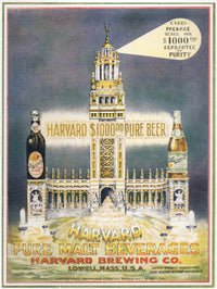 Harvard Beer 1901 Vintage Advert Poster Print