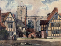 Stratford-on-Avon Guild Hall & Grammar School Poster Print by F. Whitehead
