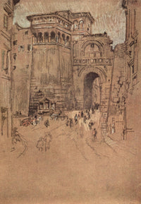 Italian Hours 1909 Etruscan Gateway, Perugia Poster Print by Joseph Pennell