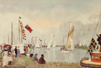 Norfolk Broads 1906 Regatta at Acle Poster Print by Frank Southgate