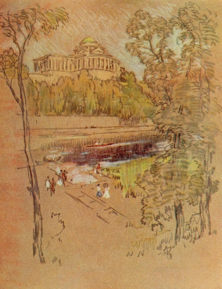 The New New York 1909 Poster Print by Joseph Pennell showcasing vintage New York architecture.