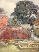 Scottish Gardens 1908 Balcarres Poster Print by Mary G.W. Wilson showcasing lush landscapes.