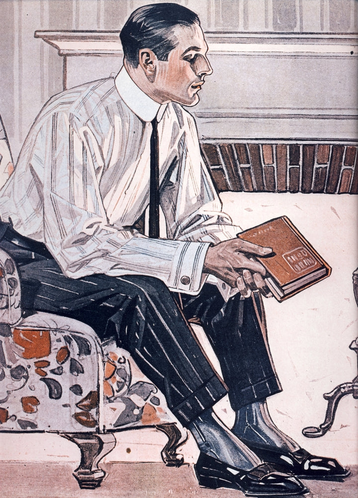 1911 Advert for Cluett Shirts Poster Print featuring vintage design.