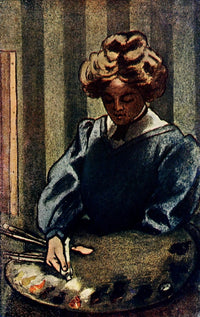 The Iris 1906 Woman with Artist's Palette Poster Print