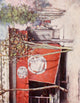 Japan 1901 The Red Curtain Poster Print by Mortimer Menpes