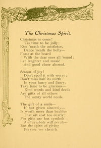 The Christmas Spirit Poster Print from A Book of Verse 1907 by Edith Ver Sluis