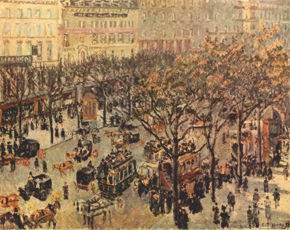 Boulevard des Italiens, Morning, Sunlight Poster Print by Camille Pissarro