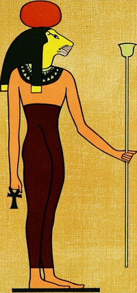 Poster print of the Egyptian goddess Urt-Hekau from the 1904 artwork The Gods of the Egyptians.