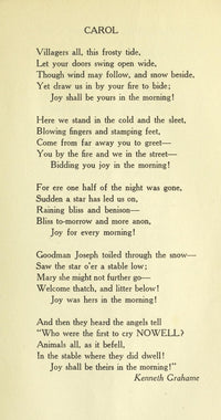 Christmas in Poetry Poster Print by Kenneth Grahame, holiday decor