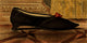 Ladies' Old-Fashioned Shoes 1885 Poster Print showcasing vintage footwear design.