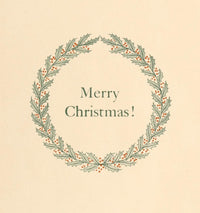 The St. Nicholas Christmas Book 1899 Merry Christmas Wreath Poster Print