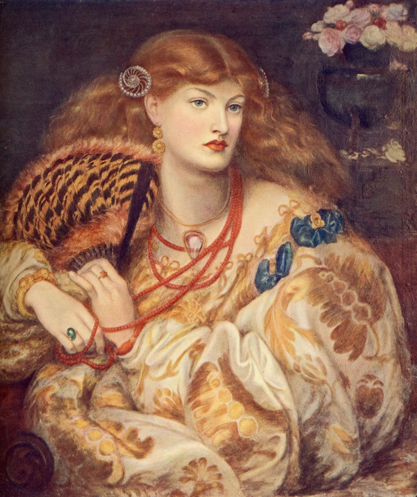 Monna Vanna fine art print by Dante Gabriel Rossetti, showcasing classic beauty and elegance.