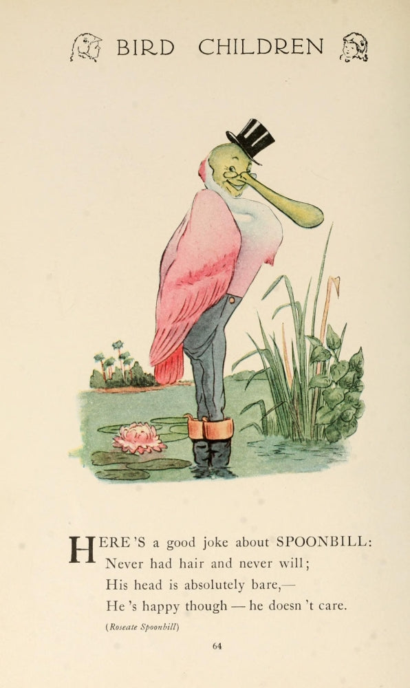 Bird Children 1912 Spoonbill Poster Print by M.T. Ross
