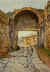 Pompeii 1910 The Stabian Gate Poster Print by Alberto Pisa