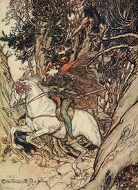 Undine 1909 False Gold Fine Art Print by Arthur Rackham