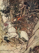 Undine 1909 False Gold Fine Art Print by Arthur Rackham