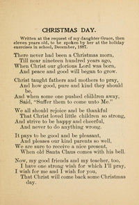 Poems 1900 Christmas Day Poster Print by Crocket McElroy displayed in a festive setting.