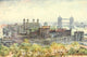 Her Majesty's Tower of London poster print by H. Tidmarsh, showcasing the iconic tower from Tower Hill in 1901.