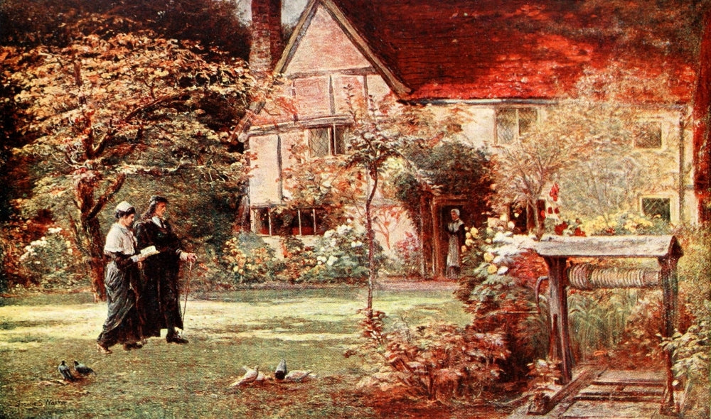 Poets' Country 1907 Milton's Cottage, Chalfont St. Giles poster print showcasing the beauty of English countryside architecture.