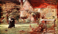 Poets' Country 1907 Milton's Cottage, Chalfont St. Giles poster print showcasing the beauty of English countryside architecture.