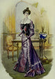 Latest Paris Fashions 1877 Robe de Reception Poster Print showcasing vintage fashion design.