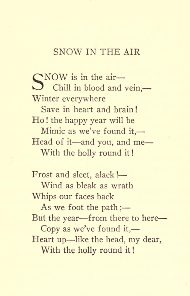 Snow in the Air Poster Print by J. Whitcomb-Riley showcasing a serene winter landscape