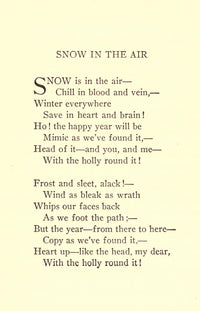 Snow in the Air Poster Print by J. Whitcomb-Riley showcasing a serene winter landscape